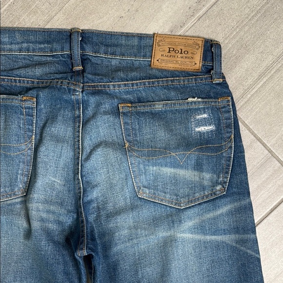 Polo by Ralph Lauren Blue Straight-Leg Jeans with Distressed Details - Picture 5 of 9